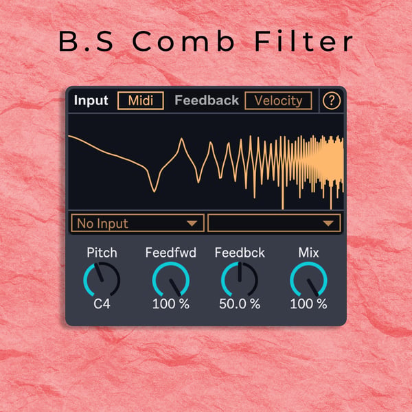 B.S Comb Filter - Midi Controlled Tuned Comb Filter — VSTOPIA